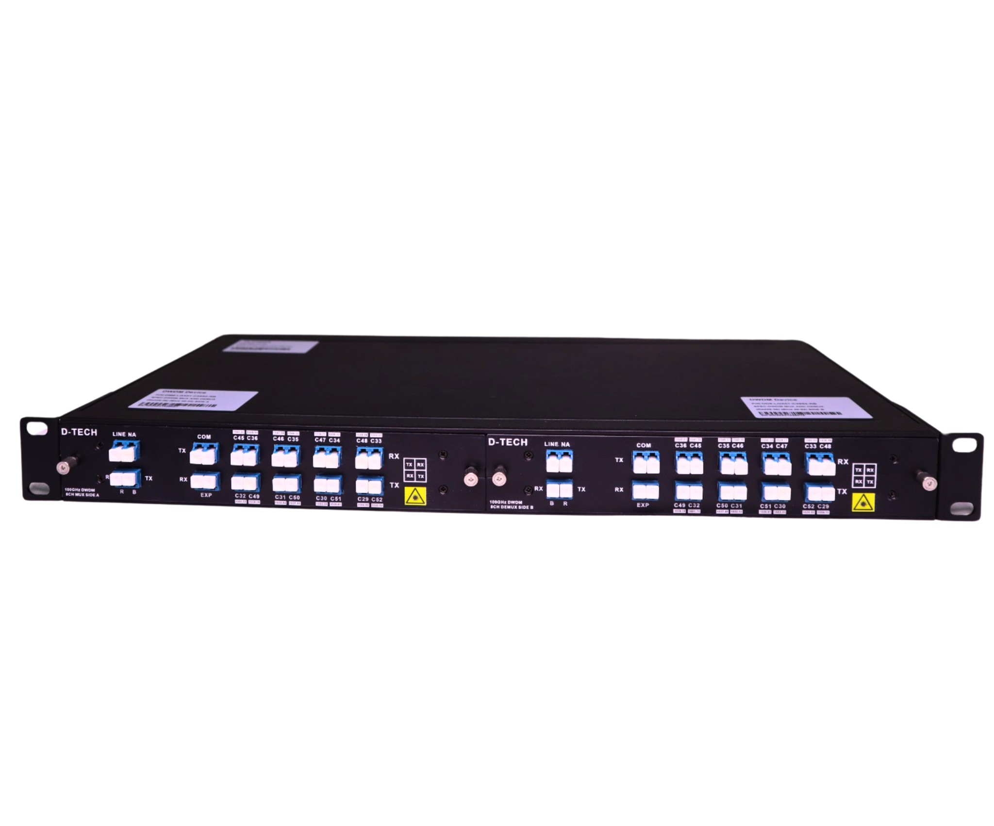 DWDM MUX AND DEMUX (Red 29-36) & (Blue 45-52)1U - 8CH 84